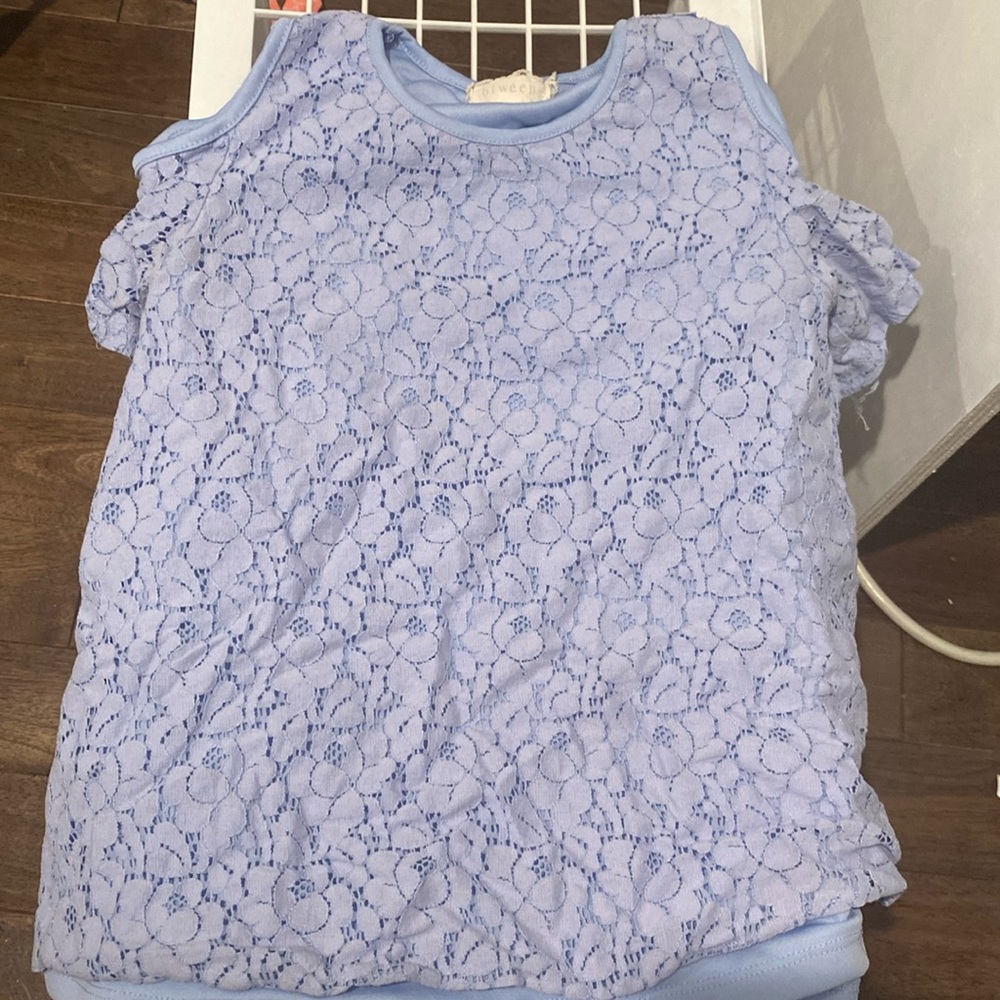 Blue flower blouse